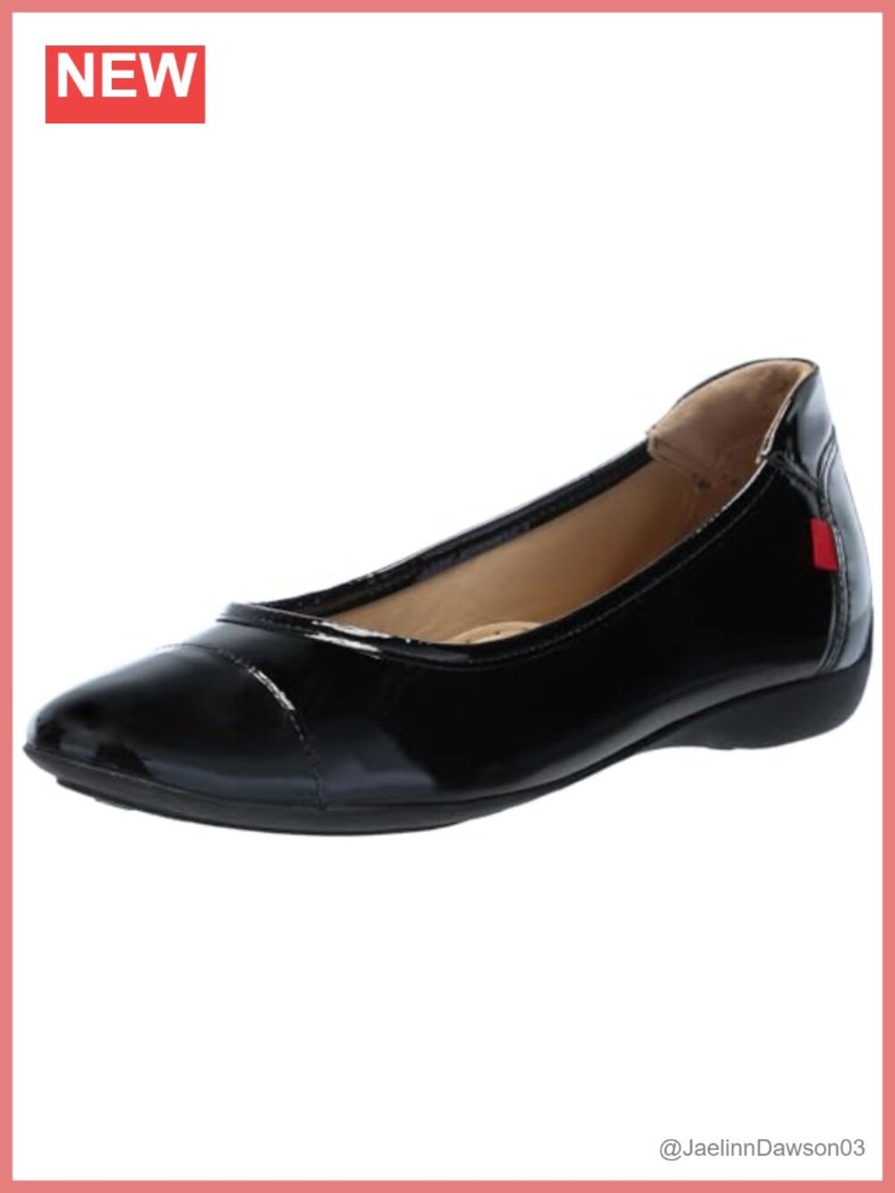 Women's Leather Ballet Flats - Cushioned Slip-On Walking Shoes